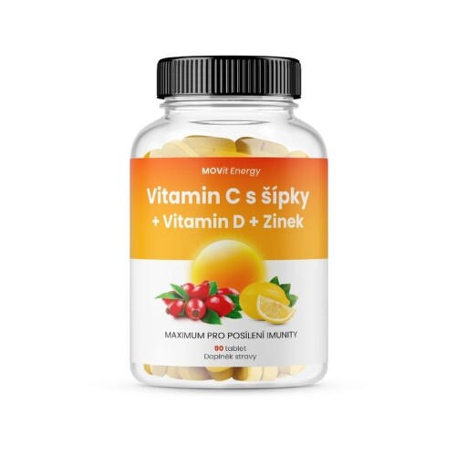 E-shop MOVIT Vitamín C 1200 mg so šípkami + D + zinok 90 tabliet