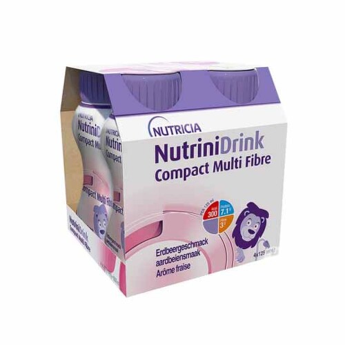 E-shop NUTRIDRINK Multifibre jahodová príchuť 4 x 200ml