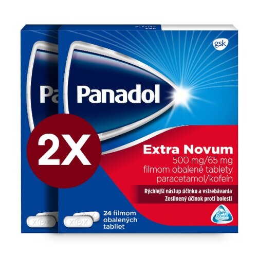 E-shop PANADOL Extra novum proti bolesti 24 tabliet - balenie 2 ks