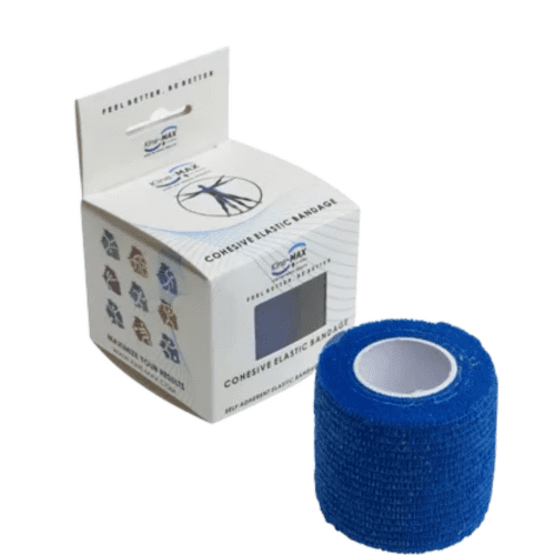 E-shop KINE-MAX Cohesive elastic bandage elastické samofixačné ovínadlo 5cm x 4,5m modré 1 ks