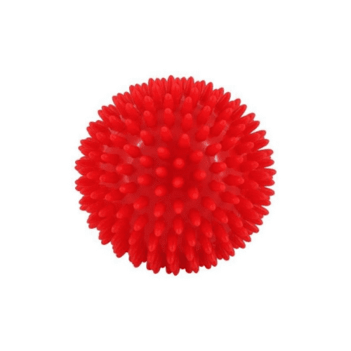 E-shop GYMY Masážna loptička ježko červená priemer 9 cm 1 ks