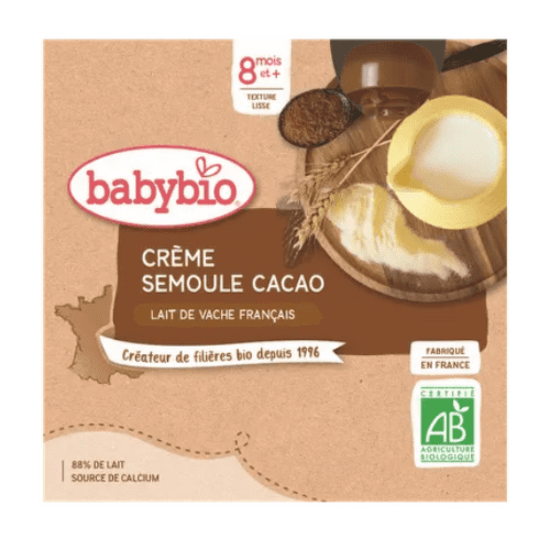 E-shop BABYBIO Krém kakao krupička mliečna desiata od ukonč. 8. mesiaca 4 x 85 g