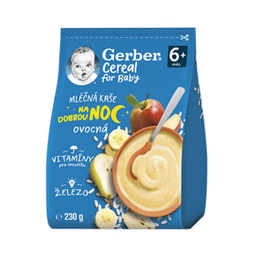 E-shop GERBER Cereal mliečna kaša dobrú noc ovocná od ukonč. 6. mesiaca 230 g