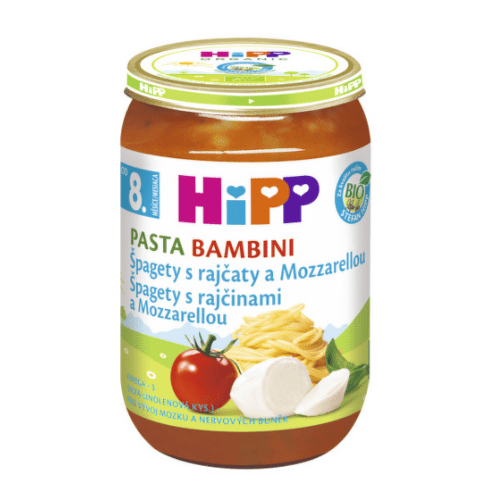 E-shop HIPP Príkrm špagety s rajčinami a mozzarellou 220 g