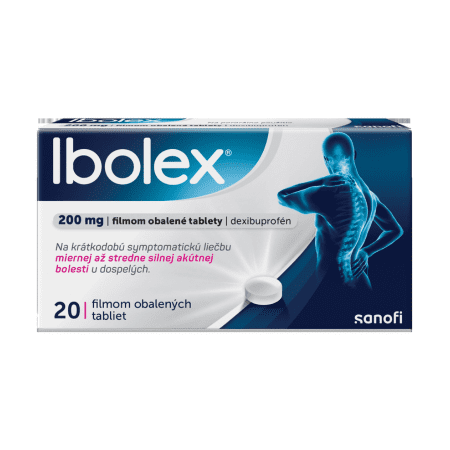 Ibolex Ibolex 200mg filmom obalené tablety na úľavu pri bolesti hlavy, zubov, chrbta a pri bolestivej menštruácii 20 tbl kúpite na Benulekaren.sk