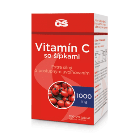 E-shop GS Vitamín C 1000 mg so šípkami 100 + 20 tabliet