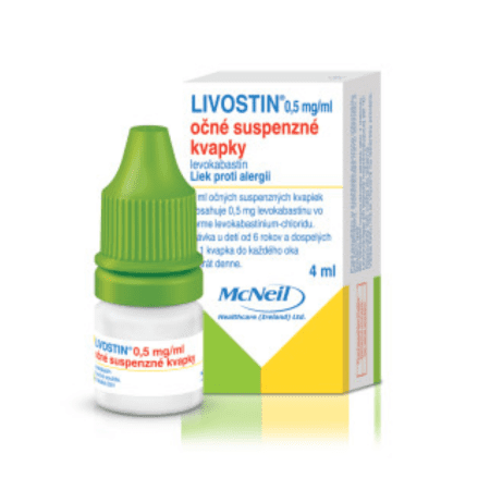 E-shop LIVOSTIN®0,5 mg/ml očné suspenzné kvapky 4 ml