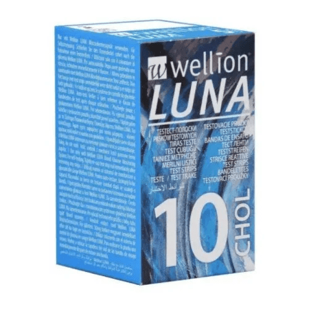 WELLION Luna chol testovacie prúžky 10 ks