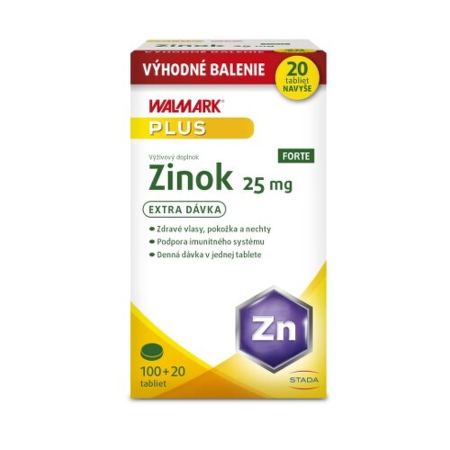 WALMARK Zinok FORTE 25 mg 100+20 tabliet kúpite na Benulekaren.sk