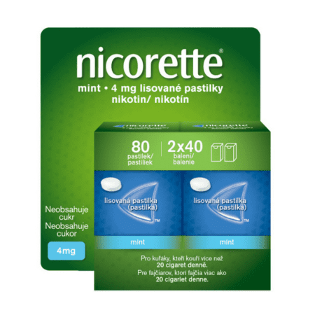 NICORETTE Mint 4mg lisované pastilky 2 x 40 ks