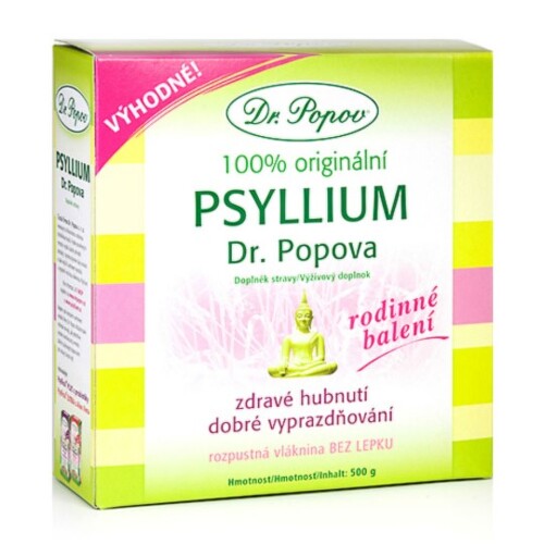 Dr. Popov Psyllium Indická rozpustná vláknina vláknina výživový doplnok 500 g kúpite na Benulekaren.sk