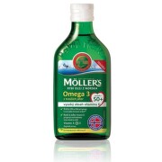 MOLLERS Omega 3 rybí olej dospelí 50+ citrónová príchuť 250 ml