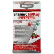 JUTAVIT Vitamín C 1000 mg + D3 2000 IU duo plus so zinkom, bioflavonoidmi a šípkami 100 tabliet