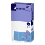 AMBULEX Vyšetrovacie a ochranné rukavice L fialové 100 ks