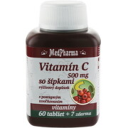 MEDPHARMA Vitamín C 500 mg so šípkami 60 + 7 tabliet ZADARMO