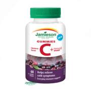 JAMIESON Vitamín C + Immune shield gummies s príchuťou bazy 60 pastiliek