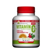 BIO Pharma vitamín C so šípkami 1000 mg forte 90 + 30 tabliet ZADARMO