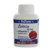 MEDPHARMA Železo 20 mg + vitamín C 100 + 7 tabliet ZADARMO