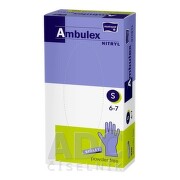 AMBULEX Vyšetrovacie a ochranné rukavice S fialové 100 ks
