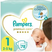 PAMPERS Premium care 1 newborn 78 kusov