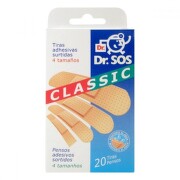 DR. SOS Classic náplasť prúžky mix vodeodolné 20 kusov