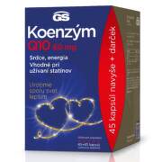 GS Koenzým Q10 60 mg 45+45 kapsúl zadarmo 90 kapsúl
