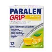 PARALEN GRIP horúci nápoj citrón 650 mg/10 mg 12 vreciek