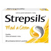 STREPSILS Med a citrón 24 tvrdých pastiliek