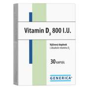 GENERICA Vitamín D3 800 I.U. 30 kapsúl