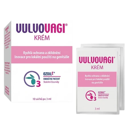 VULVOVAGI krém na zápaly vulvy OzoilE vrecká 10 x 3 ml