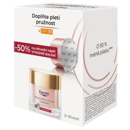 EUCERIN Hyaluron-fil.+elasticity denný krém rosé výhodné balenie 2 x 50 ml set