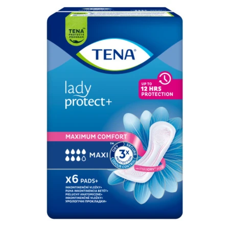 TENA Lady protect+ maxi inkontinenčné vložky 6 ks