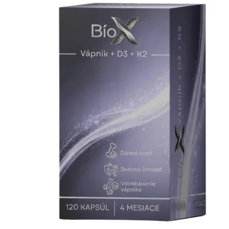 BIOX Vápnik + D3 + K2 120 kapsúl