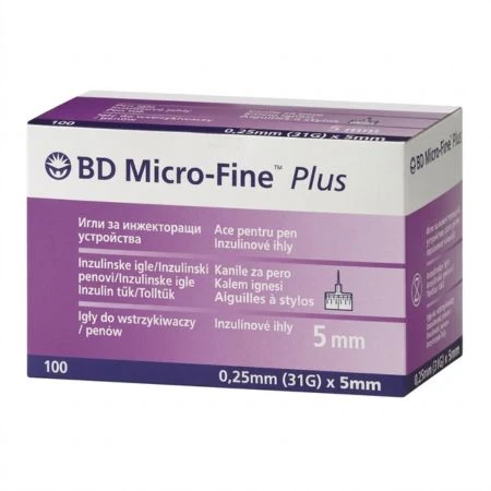 BD micro fine pen needle 0,25x5mm 31G 1x100ks