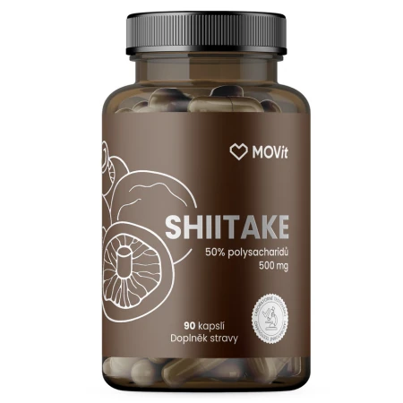 MOVit Shiitake 50% polysacharidov 500 mg 90 kapsúl