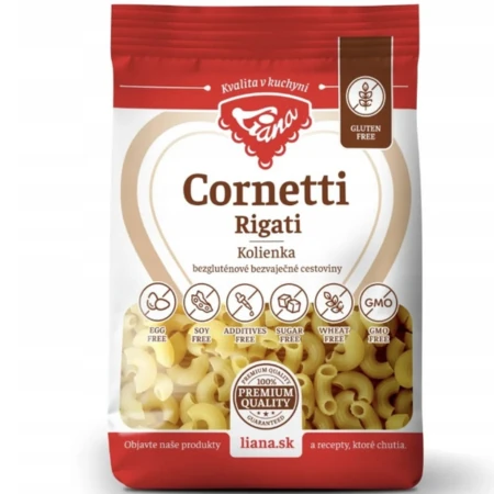 LIANA Cornetti rigati kolienka bezgluténové a bezvaječné 200 g