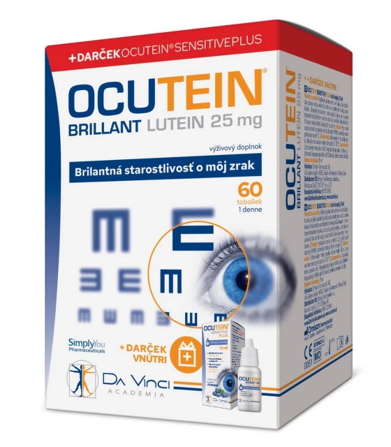 OCUTEIN Brillant luteín 25 mg 60 toboliek +15 ml