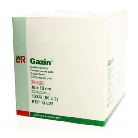 GAZIN Kompresy gázové sterilné 10 x 10 cm 50 x 2 ks
