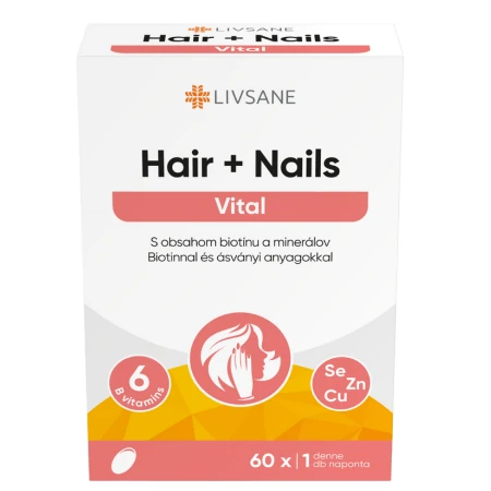 LIVSANE Hair + Nails vital pre krásne vlasy a nechty 60 tabliet