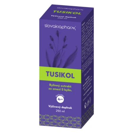 SLOVAKIAPHARM Tusikol bylinný extrakt zo zmesi 5 bylín 250 ml