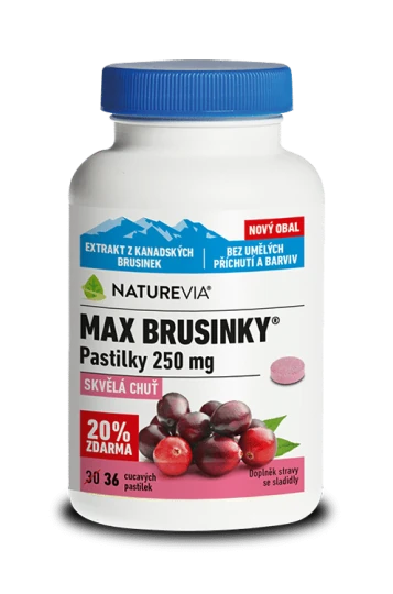 NATUREVIA Max brusnice 250 mg 36 pastiliek