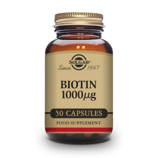 SOLGAR Biotin 1000 µg pre vlasy a pokožku 50 kapsúl