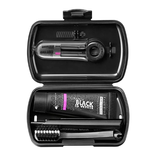 CURAPROX Travel set black is white set