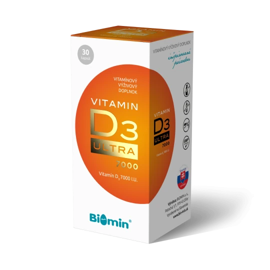 BIOMIN Vitamín D3 ultra 7000 I.U. 30 kapsúl
