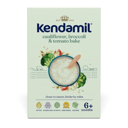 KENDAMIL Mliečna kaša brokolica karfiol paradajky 150 g