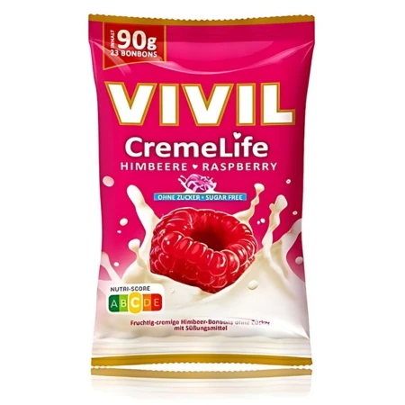 VIVIL Bonbons cremelife drops malina 90 g