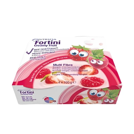FORTINI Creamy fruit multi fibre príchuť červené ovocie 4 x 100 g