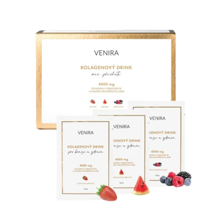 VENIRA Kolagénový drink mix 3 príchutí 30 x 6,3 g