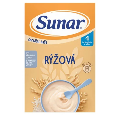 SUNAR Cereálna kaša ryžová 4+ 210 g