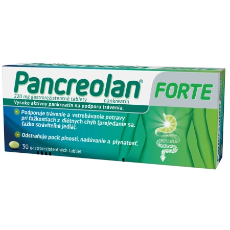 PANCREOLAN Forte 220 mg 30 tabliet